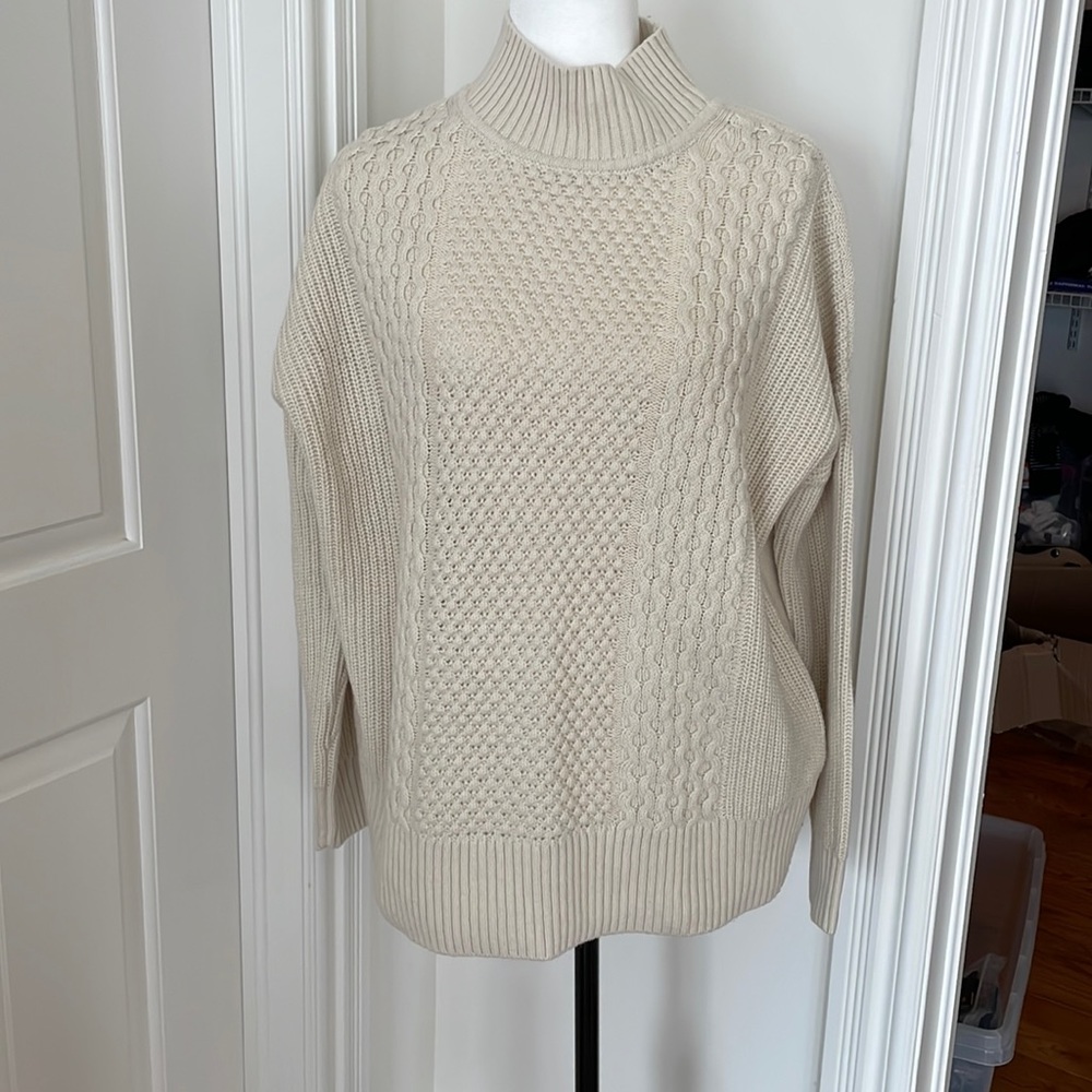 Gap knit oversized cable sweater